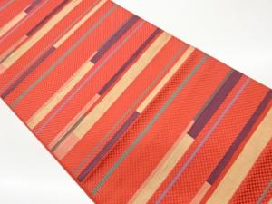 本場筑前博多横段模様織出し名古屋帯